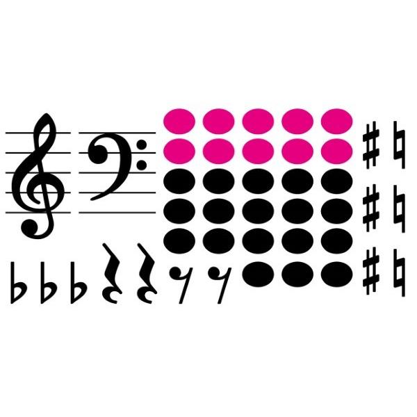 ピアノ 楽譜  | 音符マグネット（2色）
