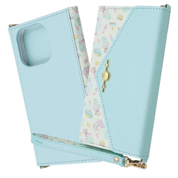 iPhone 16 Pro ケース ディズニー Collet ハンドストラップ ミラー付き 三つ折り...