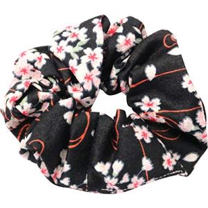 まつみ工芸 さくらはん シュシュ エンボス/黒 10×10×0.5cm