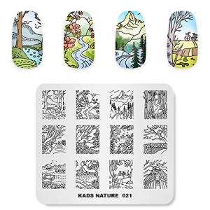 KADS ネイルスタンプ ネイルスタンピングプレート 美しい旅行風景 ネイルステンシル ネイルアート道具