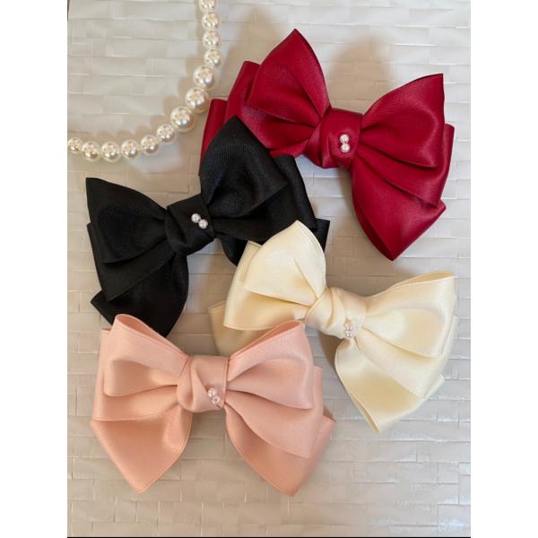 パールリボンクリップ