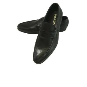 プラダ 靴 メンズ レザーシューズ （ブラック） 8.5サイズ（日本サイズ約27.5cm）｜piazza