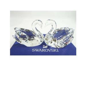 スワロフスキー 置物 フィギュア クリスタル スワン カップル Swan Couple 白鳥