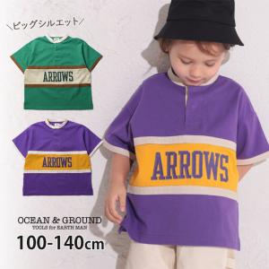 OCEAN&GROUND オーシャンアンドグラウンド 半袖ビッグラガーシャツ 90's ARROWS 1316106 100cm 110cm 120cm 130cm 140cm 子供 男の子｜piccadilly-circus