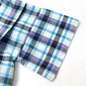 甚平 マドラスチェック柄 日本製 綿100% ...の詳細画像4