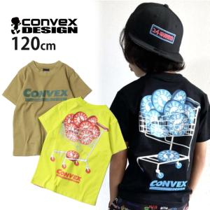 CONVEX コンベックス 半袖Tシャツ マーケット ショッピングカート プリント 607208-1 120cm 子供 男の子 女の子