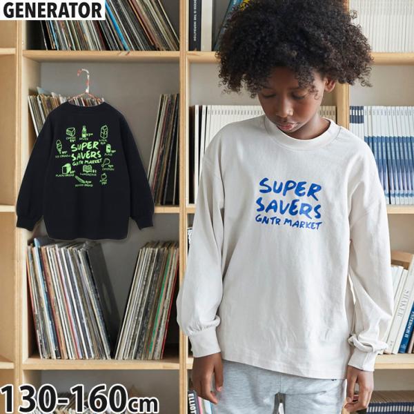 GENERATOR 長袖Tシャツ SUPER SAVERS 綿100% ロンT プリント ジェネレー...