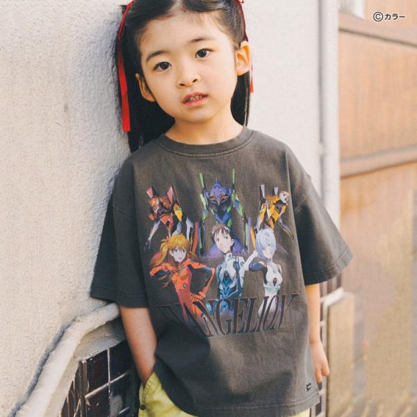F.O.KIDS 半袖Tシャツ エヴァンゲリオン EVANGELION コラボ キャラクター プリン...