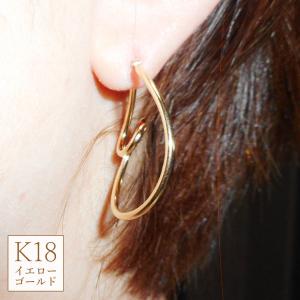 K18イエローゴールドピアス イタリアンジュエリー・ウノアエレ フープ