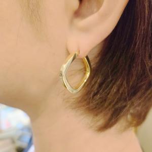 K14WG クリスタル フープピアス K14WG クリスタル ピアス : Piccoli-punti - 通販 - Yahoo!ショッピング