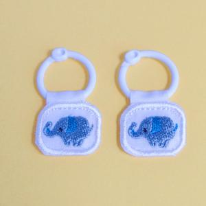 ひっぱりやすい洗える刺繍のシューズタグ ぞう上...の詳細画像1