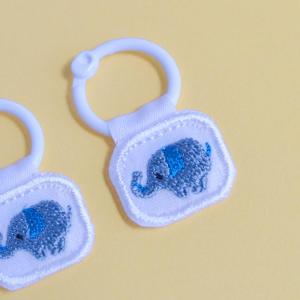 ひっぱりやすい洗える刺繍のシューズタグ ぞう上...の詳細画像2
