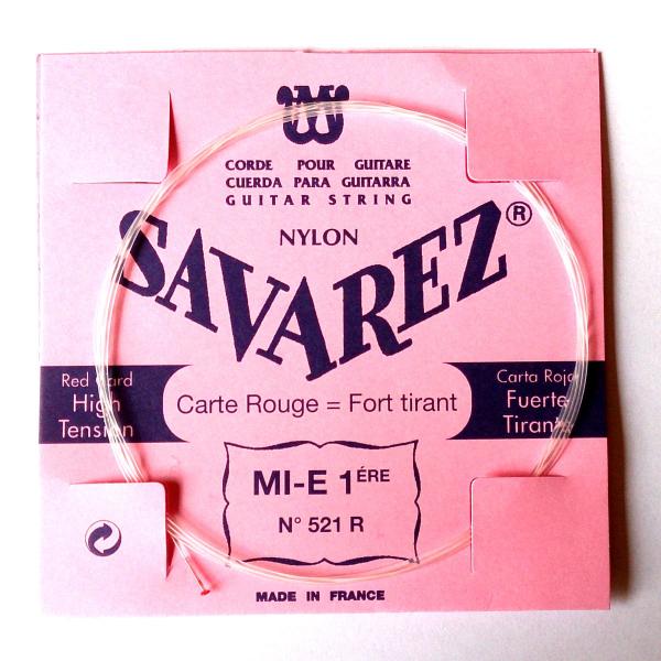 SAVAREZ［サバレス］クラシックギター用ナイロン弦　521R　ピンクラベル[1弦]