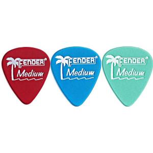 Fender　ピック California Clear Picks　レッド、ブルー、グリーン｜pick-store