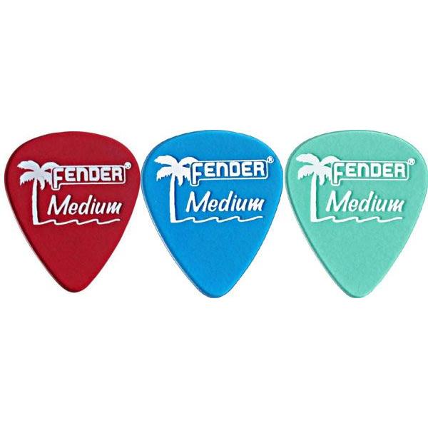 Fender　ピック California Clear Picks　レッド、ブルー、グリーン