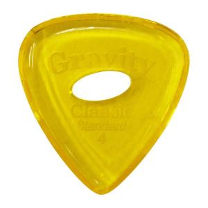 GRAVITY GUITAR PICKS ピック クラシック・スタンダード エリプスグリップホール ［4.0 mm with Elipse Grip Hole, Yellow］ 高級｜pick-store