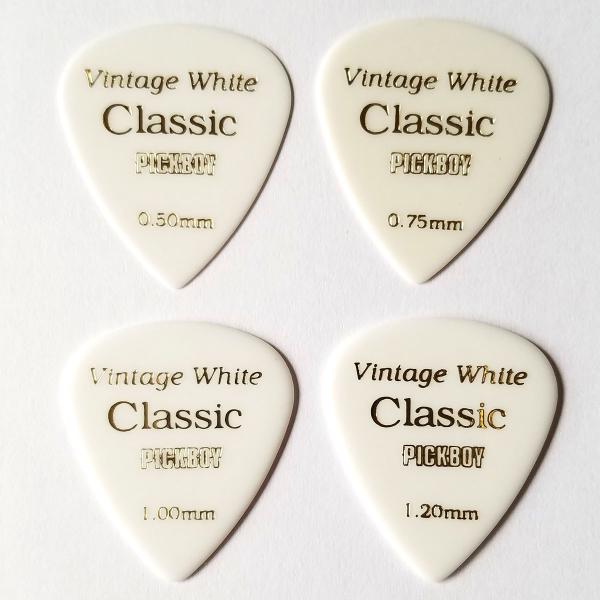 PICKBOY[ピックボーイ]　ピック　ビンテージ クラシックピック ホワイト　ティアドロップ　GP...