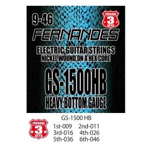 FERNANDES エレキギター弦　ヘヴィ・ボトム　３セットパック　GS-1500HB