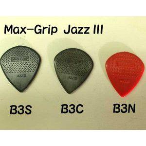 Jim Dunlop　ギターピック　Max-Grip Jazz III 471-B3S、 471-B...