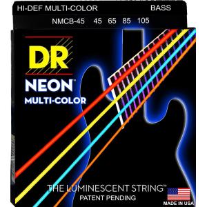 DR ベース セット弦 NEON ニッケルプレート ミディアム 45-105 NMCB-45 マルチカラー｜pick-store