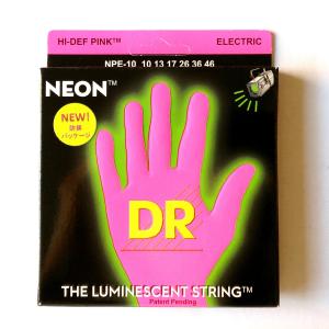DR Strings DR弦 エレキギター弦 NPE-10 ピンク ネオン コーテッド MEDIUMゲージ