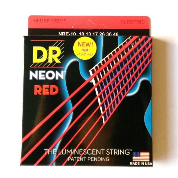 DR Strings ＤＲ弦　エレキギター弦 NRE-10 レッド ネオン　コーテッド MEDIUM...