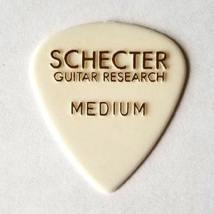 SCHECTER　ピック　ナイロン ティアドロップ MEDIUM ホワイト｜pick-store