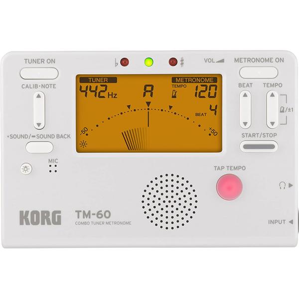 KORG(コルグ) チューナー メトロノーム 同時に使える TM-60 WH ホワイト