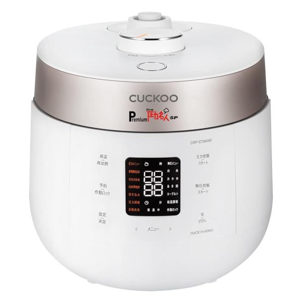 CUCKOO Premium New 圧力名人 SP 発芽酵素玄米 炊飯器 (マットホワイト) 酵素...