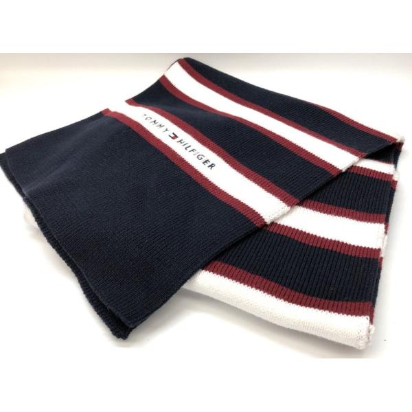 トミーヒルフィガー マフラー ネイビー TOMMY HILFIGER ◆3101/西伊場店