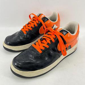 ジャンク ナイキ エアフォース1 プレミアム スニーカー 312945-081 メンズ ブラック×オレンジ 28cm ハロウィン限定カラー NIKE ◆2003