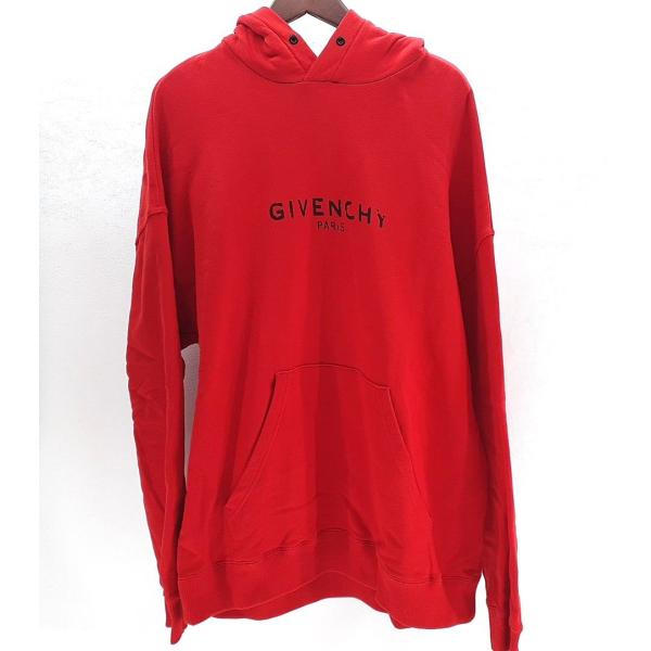 ジバンシー パーカー レギュラーフィット ヴィンテージ メンズ レッド サイズXL GIVENCHY...