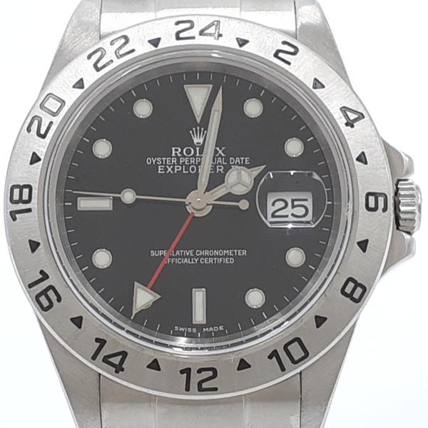 保証付  ロレックス エクスプローラーII 16570 黒文字盤 自動巻 メンズ 腕時計 F番（20...