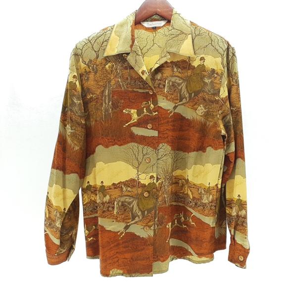 バーバリーズ 総柄シャツ レディース ブラウン SIZE 7 ウール100％ Burberry's ...