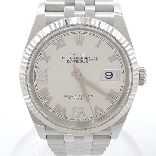 保証付 ロレックス デイトジャスト VI・IXダイヤ 126234 自動巻 メンズ 腕時計 ROLE...