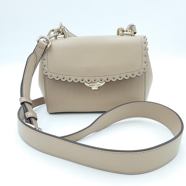 マイケルコース 2Way ショルダーバッグ ミニ ベージュ 32T8TF5M1I ストラップ付 レザ...