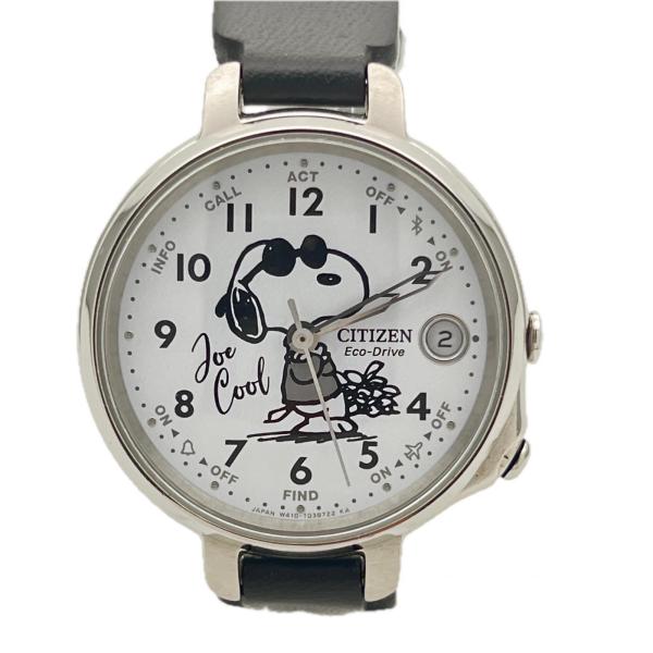 保証付 腕時計 CITIZEN×PEANUTS W410MV-01 ソーラー充電 10周年記念 おか...