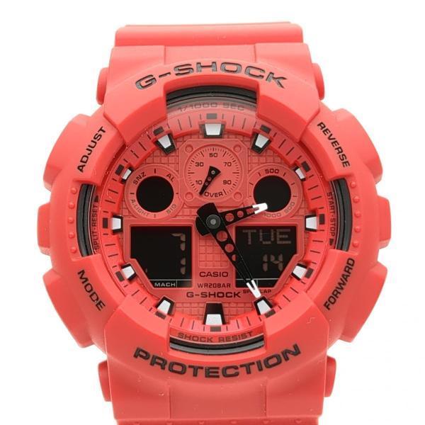 保証付 カシオ G-SHOCK 腕時計 GA-100C-4AJF クォーツ レッド CASIO   ...