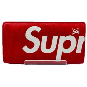ルイ ヴィトン シュプリーム 2つ折り財布 M67719 エピ ポルトフォイユブラザ レッド CA2107 LOUIS VUITTON×Supreme ◆2006