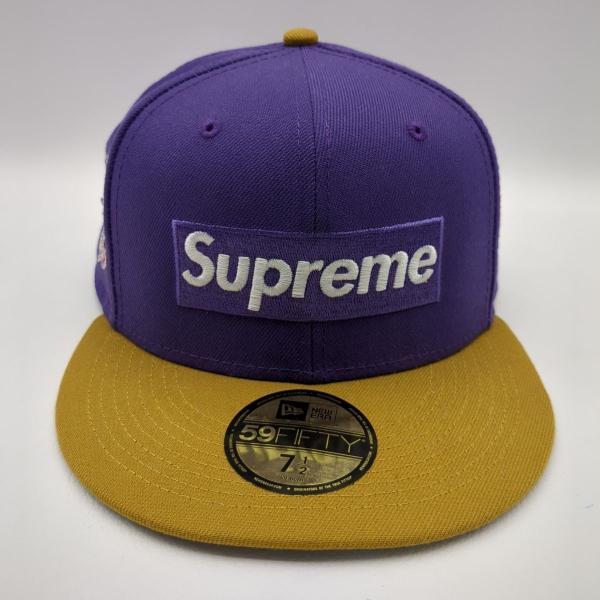 SUPREME×NEWERA 22SS 2-TONE BOX LOGO キャップ パープル×イエロー...