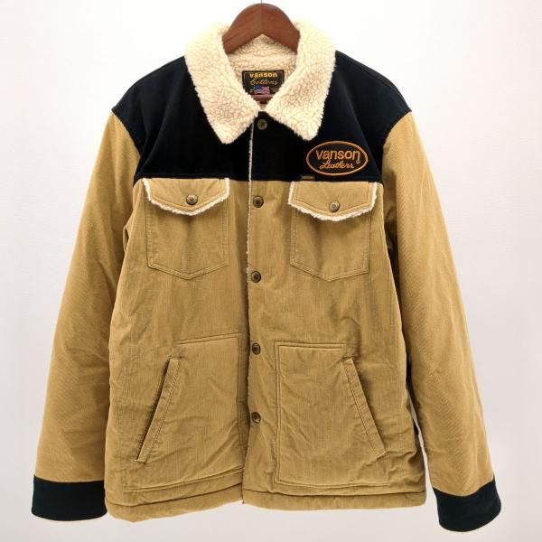 VANSON ランチジャケット ブラウン SIZE XL コーデュロイ 裏ボア バンソン  ◆310...