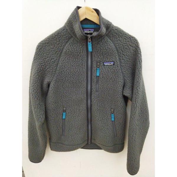 Patagonia 22800 レトロパイルジャケット ボア フリース グレー XSサイズ アウトド...