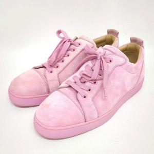 クリスチャンルブタン スニーカー メンズ ピンク 42 1/2 スエード 中古 古着 Christian Louboutin ◆2008