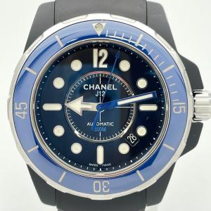 シャネル J12 マリーン デイト H2559 自動巻 ブラック文字盤 メンズ 腕時計 中古 CHANEL ◆2008