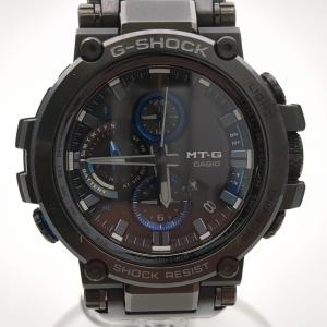保証付 カシオ　G-SHOCK　MTG-B1000BD-1AJF　ソーラー　SS　ブラック　ブルー　Bluetooth　メンズ　腕時計　中古　◆3111/藤枝インター店