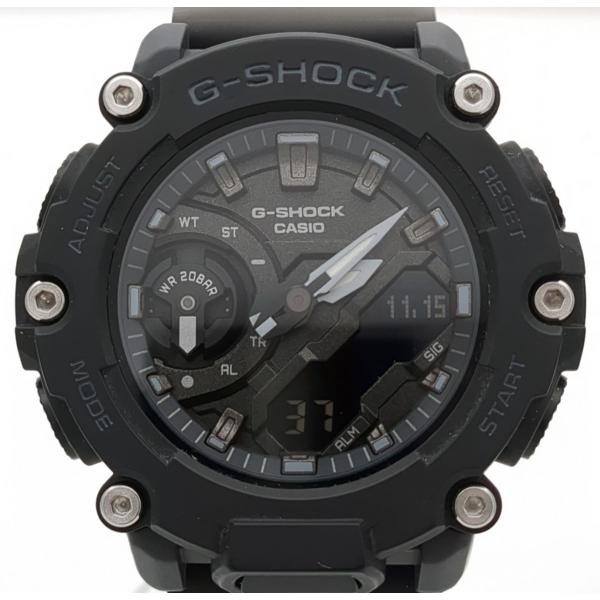 保証付 G-SHOCK　GMA-S2200　クォーツ　ラバー　カーボン　ブラック　メンズ　腕時計　カ...