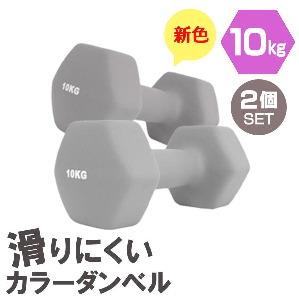 ダンベル 10kg 2個セット ダークグレー 筋トレ メンズ レディース 鉄アレイ トレーニング エ...