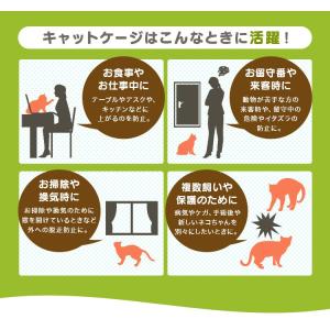 25日+5% 猫ケージ キャットケージ ワイド...の詳細画像3