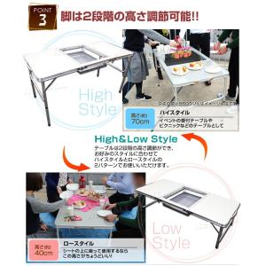 キャンプテーブル バーベキュー テーブル セッ...の詳細画像3