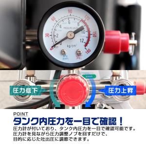 オイル式 エアーコンプレッサー 100V エア...の詳細画像4